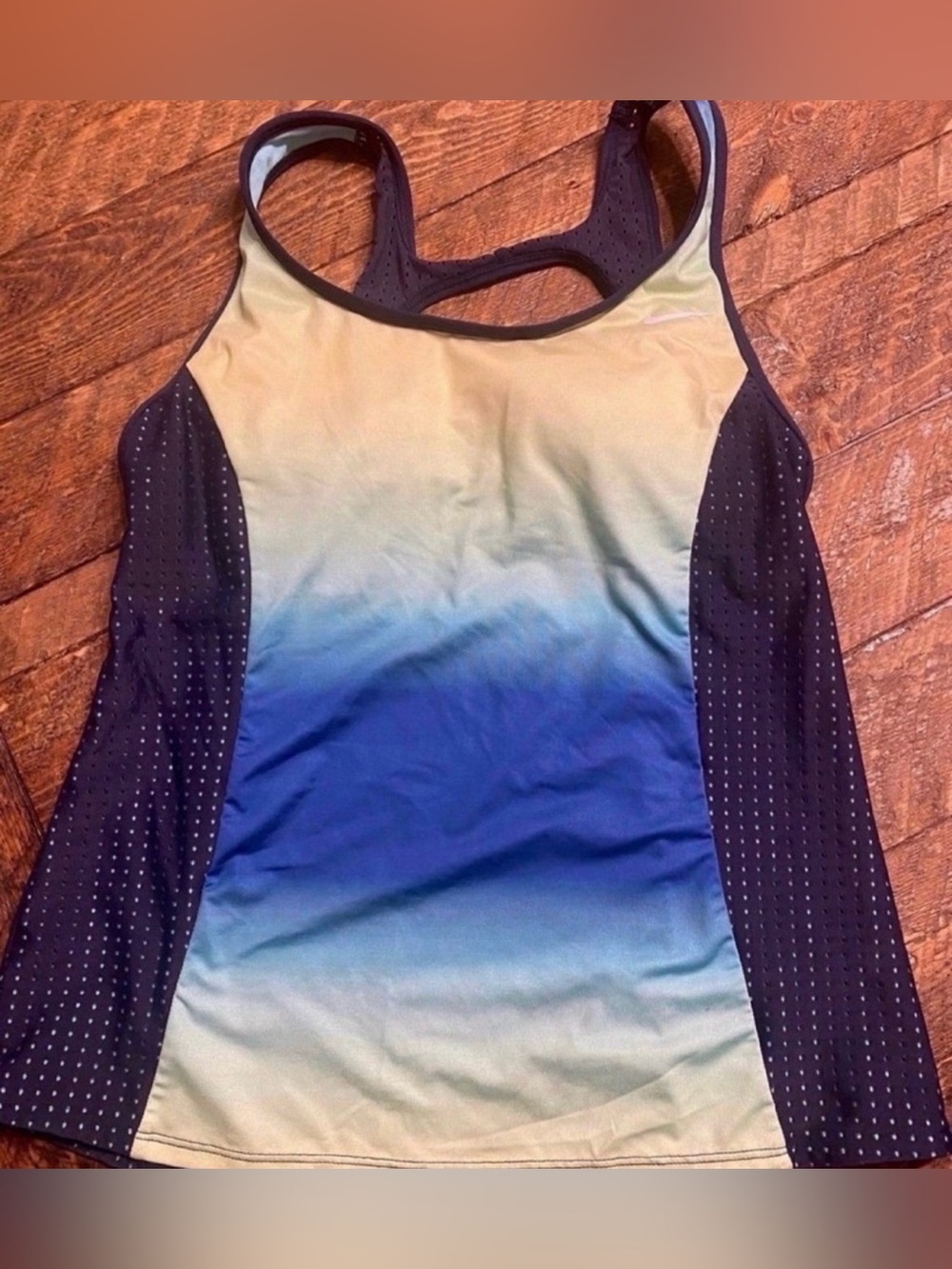 Women’s Nike Ombre Athletic Tank Top - Blue Gradient (Size S)